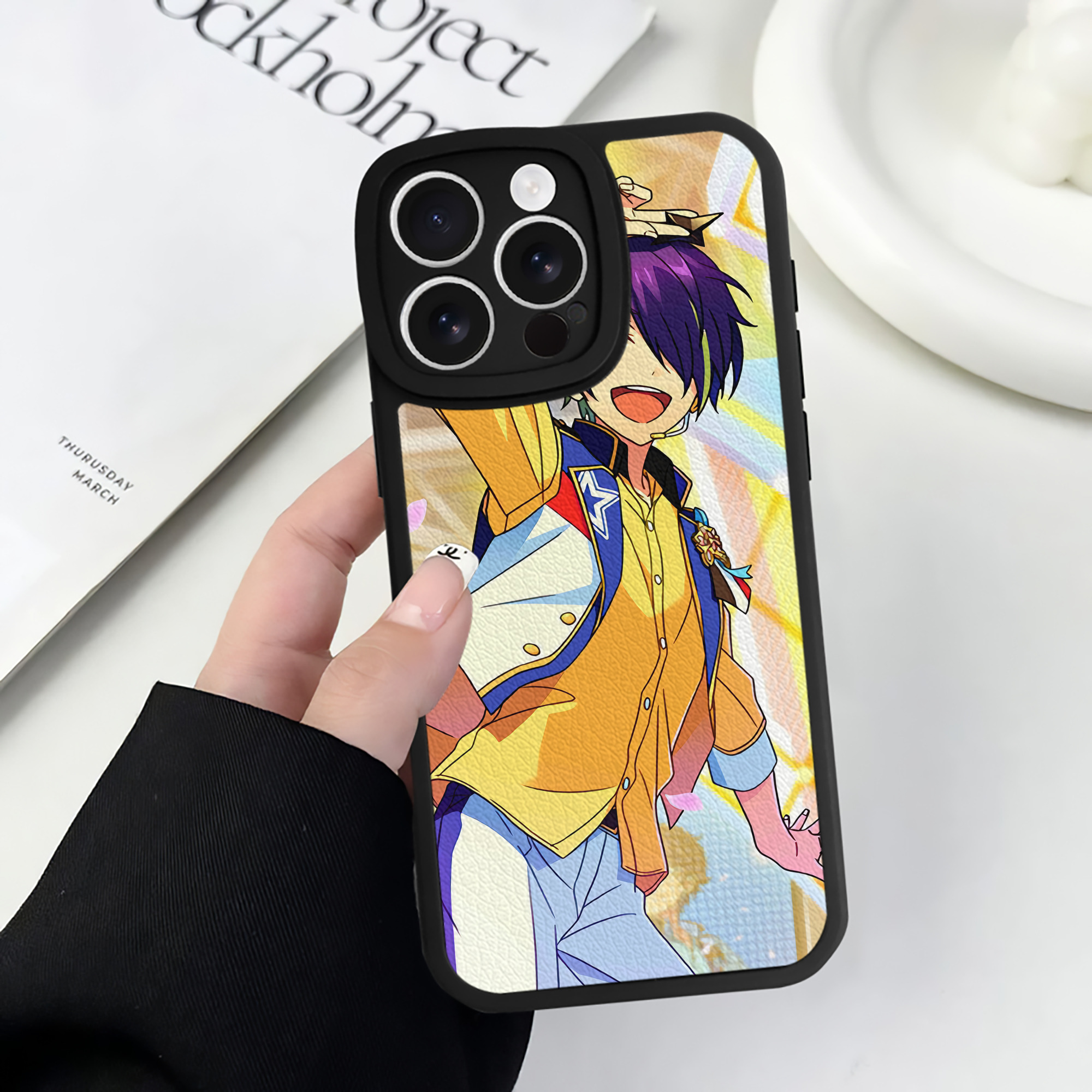 （画像用） あんさんぶるスターズ! Ensemble Stars 【iPhone 16シリーズ対応】シリコンスマホケース（レザー調） 材質：シリコン
